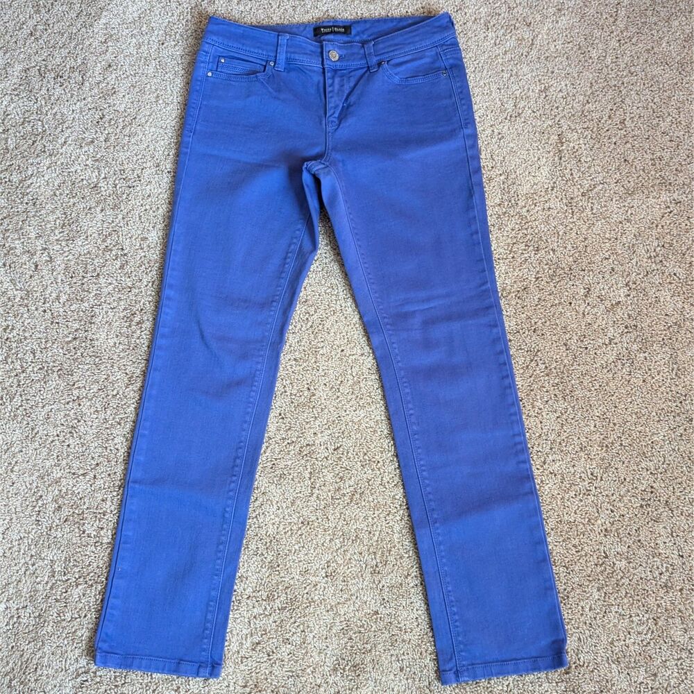 WHBM Jeans Womens 2 Blue Slim Ankle Low Rise Cotton Stretch Spring Colorful